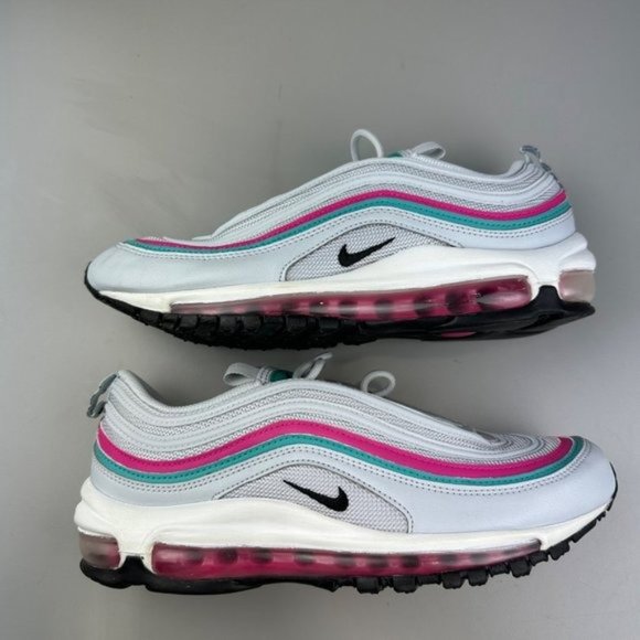 Nike Air Max 97 Sneaker in Pure Platinum, Black, Pink Prime, Washed Teal, & Whit - Picture 8 of 9